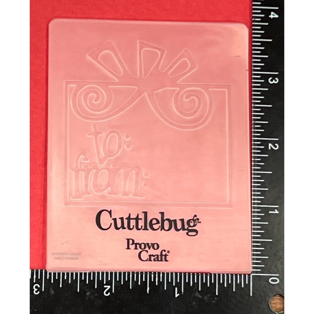 Cuttlebug Provo Craft To: From: Embossing Folder Template